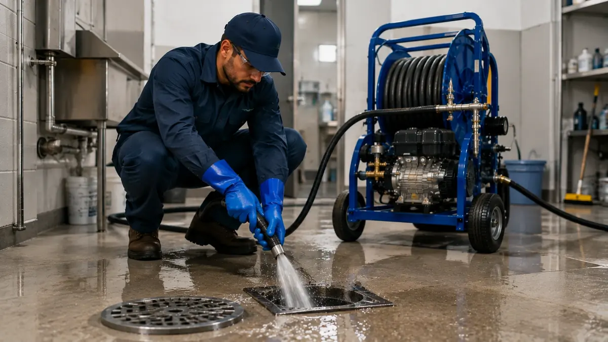 Floor Drain Hydro Jet Cleaning in San Ysidro
