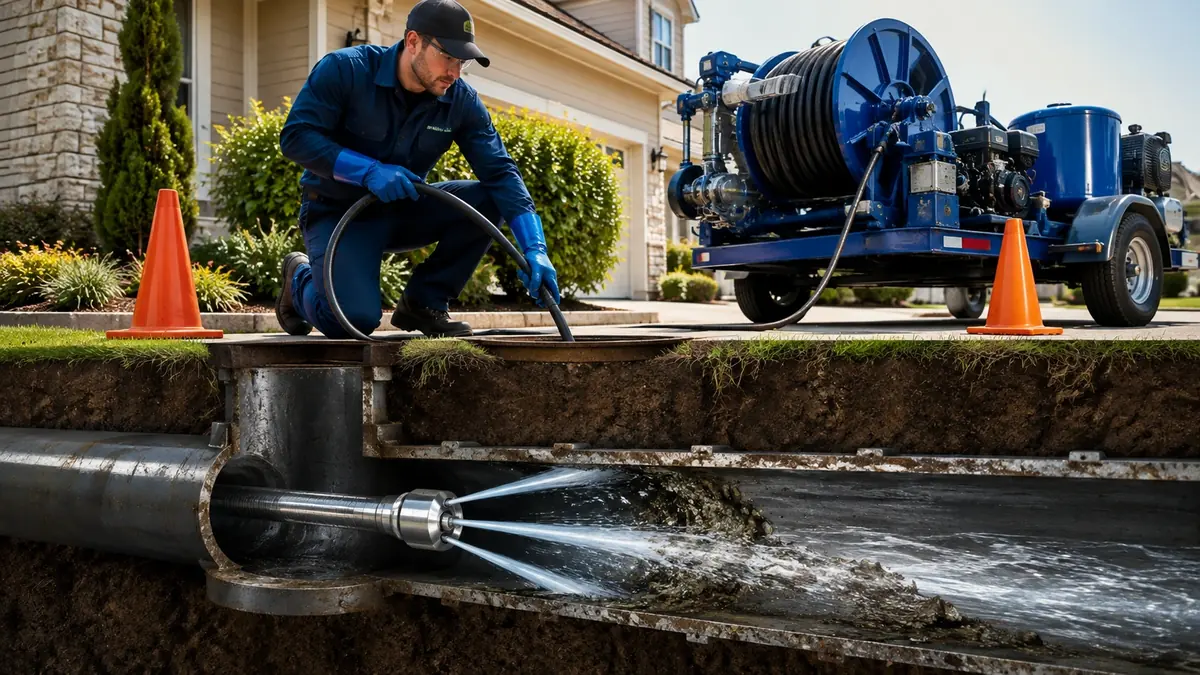 Main Sewer Line Hydro Jet Cleaning in San Ysidro