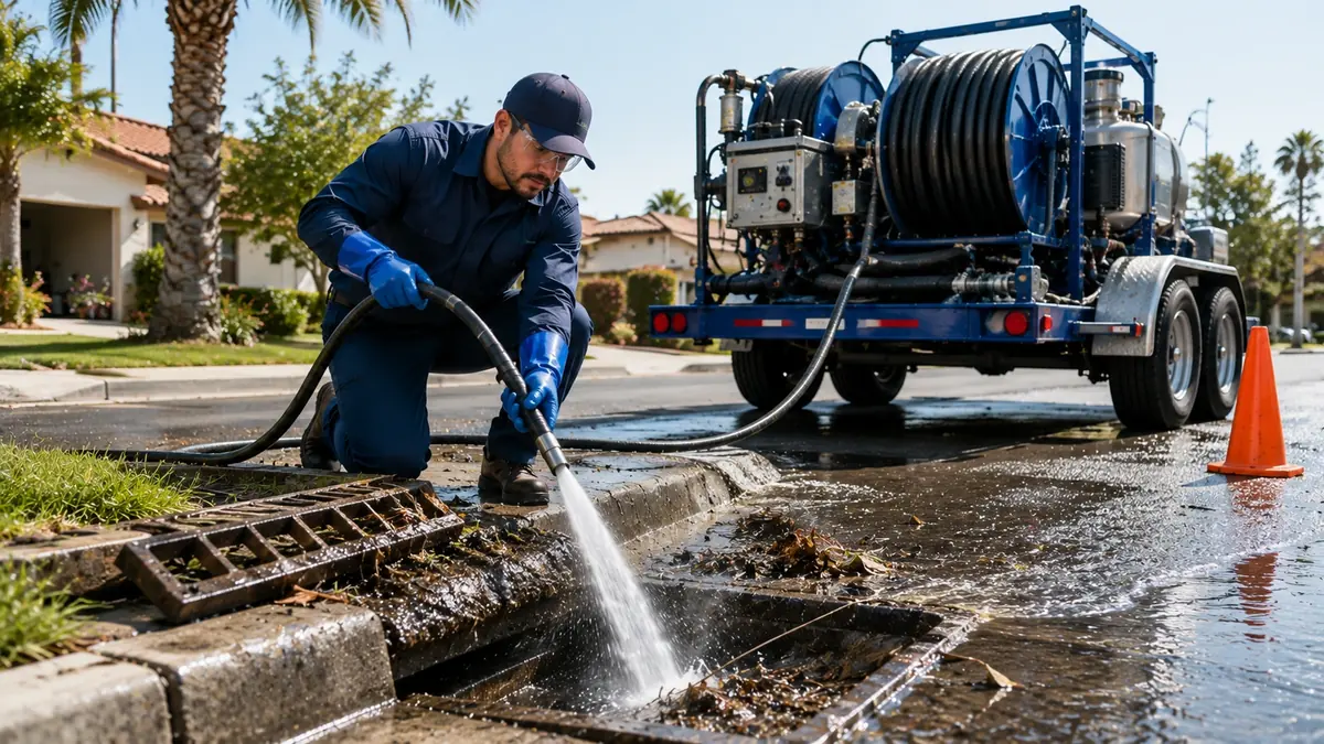 Storm Drain Hydro Jet Cleaning in San Ysidro